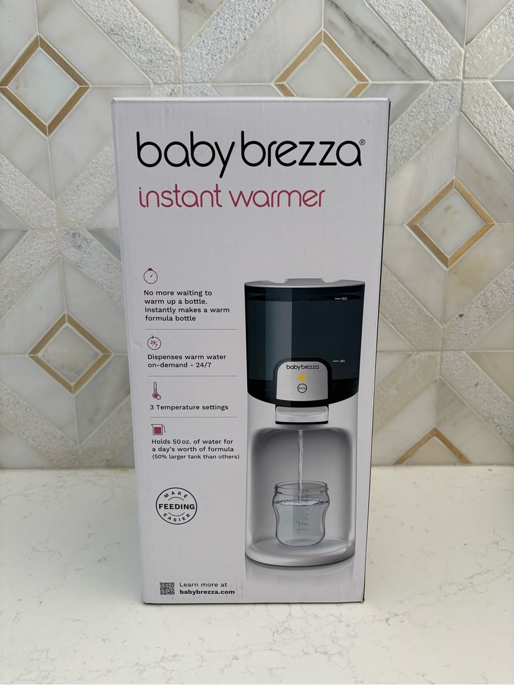 Baby Brezza Instant Warmer in Black - Instant Warm Water Dispenser